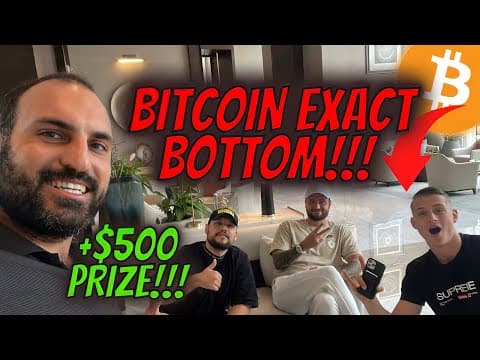 BITCOIN EXACT BOTTOM!!! $500 PRIZE!!! @Cryptobratan @ThomasKralow @CryptoRover